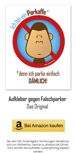 Falschparker Tomate Aufkleber Falsch geparkt Sticker